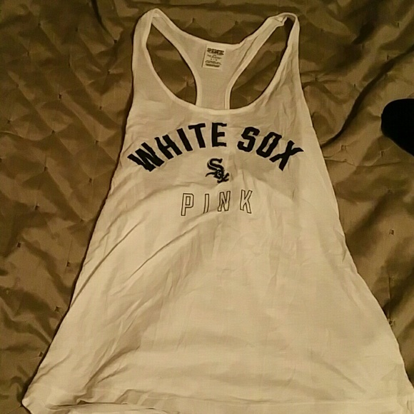 PINK Victoria's Secret Tops - VS PINK White Sox tank PINK Victoria's Secret Tops - VS PINK White Sox tank